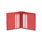 RB12113V| Portafogli Verticale in Vera Pelle pieno fiore, grana dollaro/leggera. Colore Rosso. Protezione RFID. Dimensioni da chiuso: cm 9,5 x 10 x 1. Confezione: Scatola regalo fondo/coperchio-1