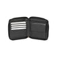 RB12175A | Zip Around Wallet in Genuine Full Grain Leather, Dollar Grain/Light. Color Black. RFID Protection. Closed Dimensions: 11.5 x 10.5 x 2 cm. Packaging: Gift Box Bottom/Lid-1