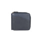 RB12175D | Zip Around Wallet in Genuine Full Grain Leather, Dollar Grain/Light. Color Blue. RFID Protection. Closed Dimensions: 11.5 x 10.5 x 2 cm. Packaging: Gift Box Bottom/Lid-2