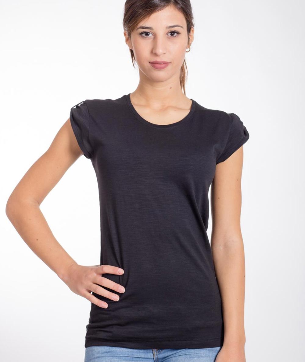Personalizza T-shirt Slub Lady Donna 100% Cotone Fiammato BS