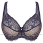 Semi Sheer Half Padded Bra Gorteks Scarlet Navy Blue-4
