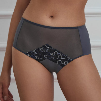 Semi Sheer Mesh Maxi Brief Panty Sharon-0