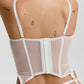 Sheer Embroidery Corset & Garter Straps Blush Enchant White-1