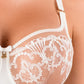 Sheer Mesh Embroidered Balconette Bra Perla Ivory - STREET STYLE