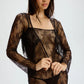 Sheer Eyelash Lace Crop Top Blush Serene Black-4