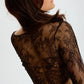 Sheer Eyelash Lace Crop Top Blush Serene Black-1