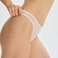 Sheer High-Leg Bikini Panty Blush The Mesh White-2