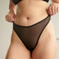 Sheer High Leg Thong Panty Blush The Mesh Black-2