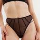Sheer High Waist Thong Panty Blush Vine-1