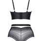 Sheer Lace Longline Bra & High Waist Briefs Demoniq Yessenia-4