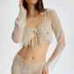 Sheer Eyelash Lace Crop Top Blush Serene Mint-3