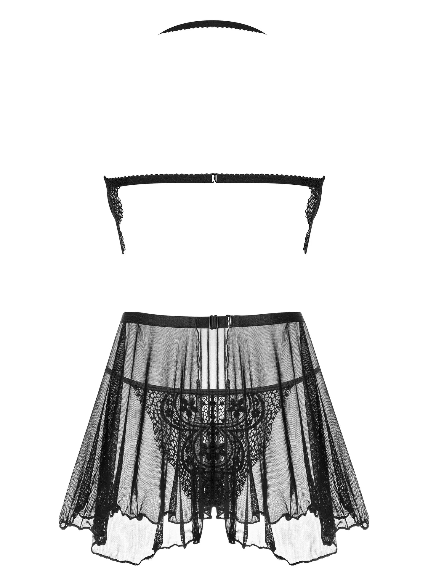 Sheer Mesh Lace Chemise Beauty Night Dark Mirage - STREET STYLE