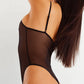 Sheer Mesh Stretch Bodysuit Blush The Mesh Black-3