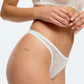 Sheer Stretch Lace High Leg Thong Blush Cascade White-2