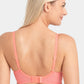 Sheer Mesh Embroidered Balconette Bra Perla Coral - STREET STYLE