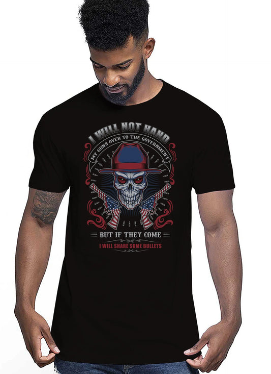 Skull and Guns Skull Boy Tattoo 9050 T-shirt Urban Men Uomo 100% Cotone Pettinato JK STREET STYLE