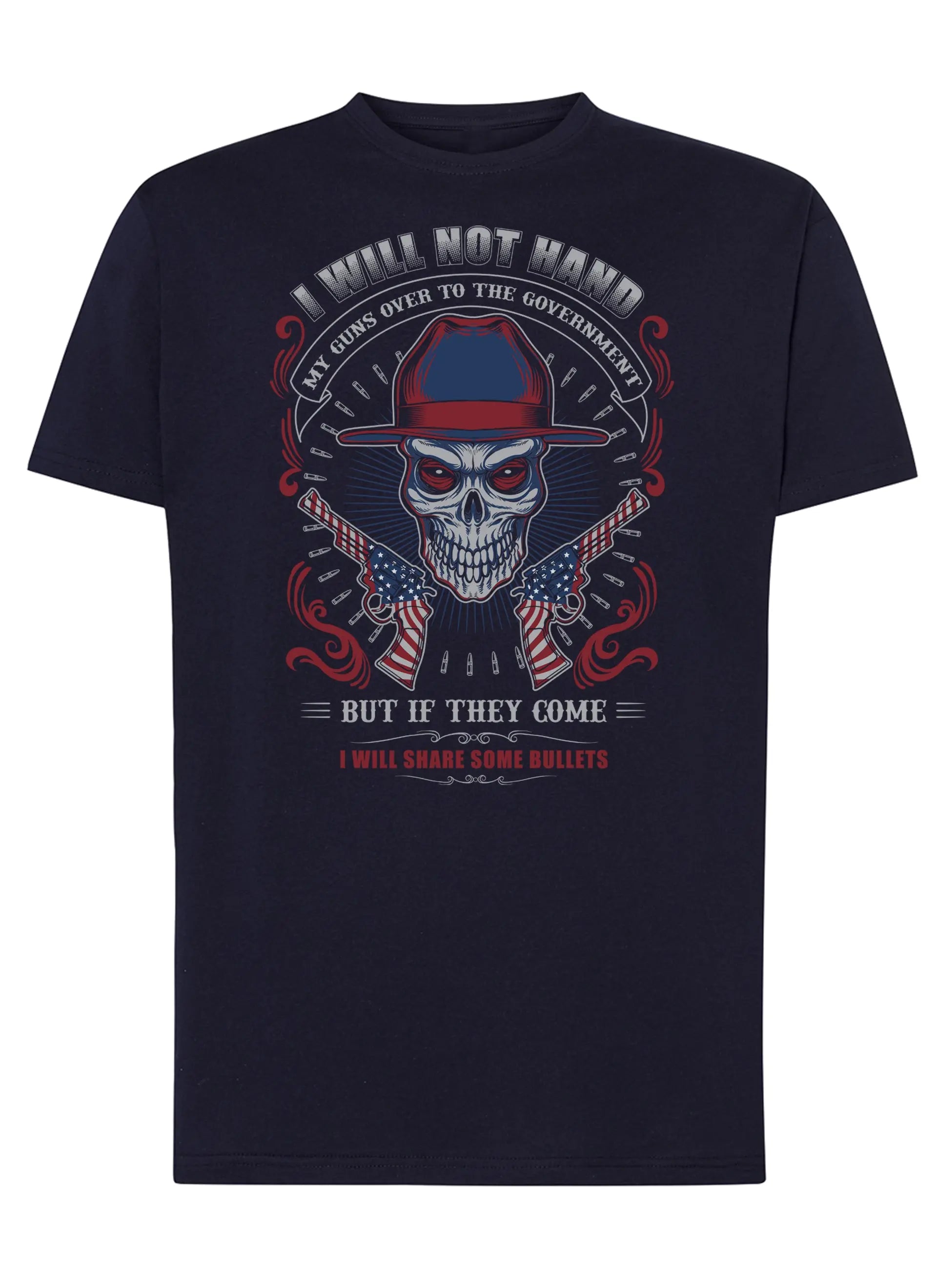 Skull and Guns Skull Boy Tattoo 9050 T-shirt Urban Men Uomo 100% Cotone Pettinato JK STREET STYLE