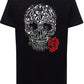 Skull and Rose Tattoo Skull 9025 T-shirt Urban Slub Men Uomo 100% Cotone Fiammato JK STREET STYLE