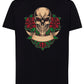 Skull and Roses Skull Motor Tattoo 9051 T-shirt Urban Men Uomo 100% Cotone Pettinato JK STREET STYLE