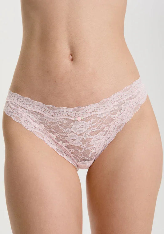 Soft Mesh Lace Bikini Blush Rosette Pink - STREET STYLE