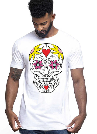 Sull Flor Skull Zombi Tattoo 9021 T-shirt Urban Men Uomo 100% Cotone Pettinato JK STREET STYLE