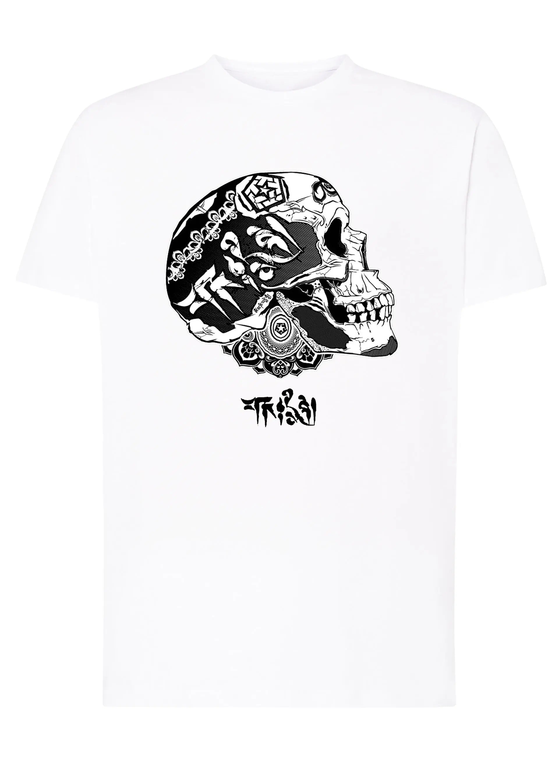 Tattoo Tribal Skull Zombi Tattoo 9031 T-shirt Urban Men Uomo 100% Cotone Pettinato JK STREET STYLE