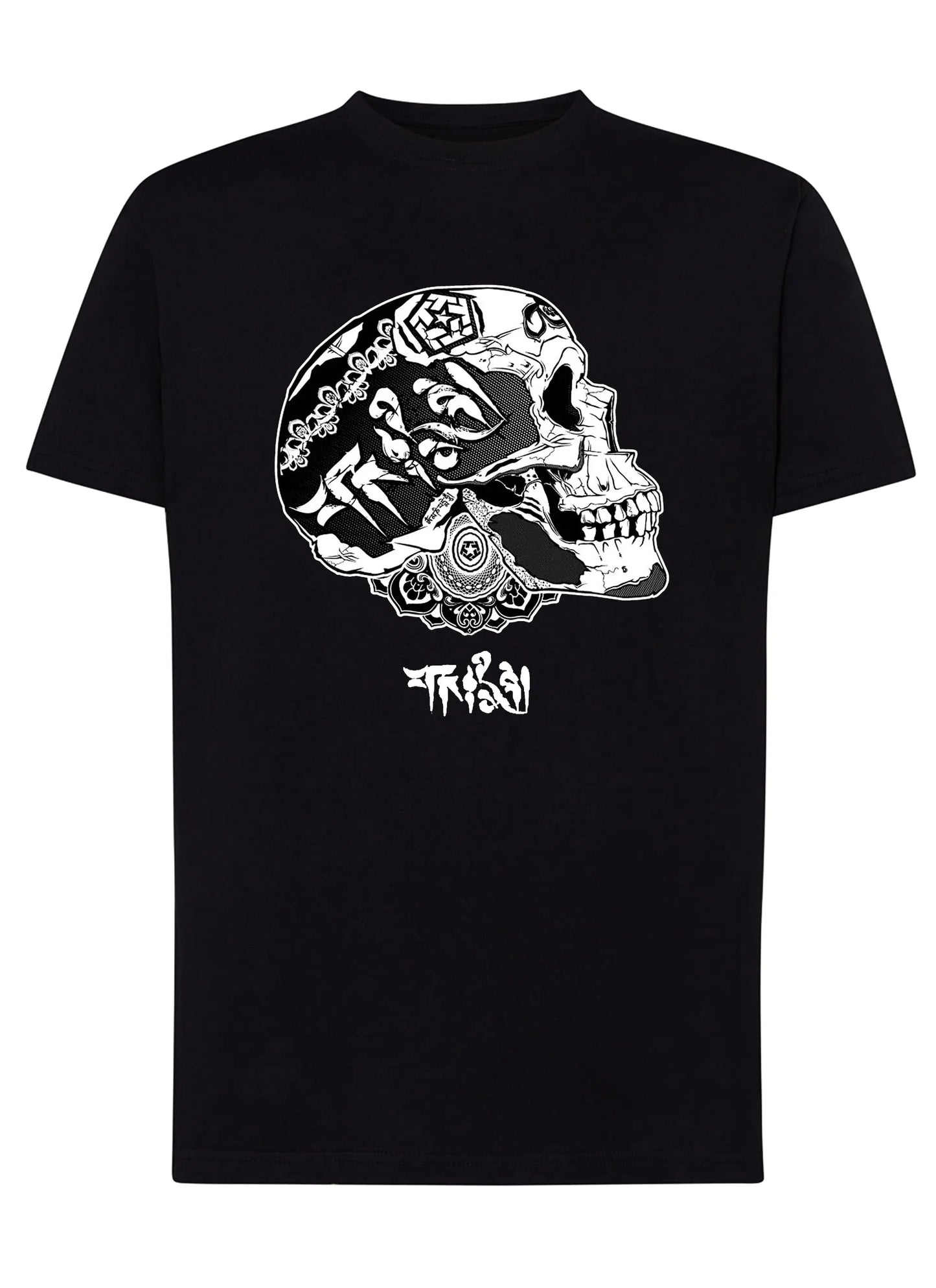 Tattoo Tribal Skull Zombi Tattoo 9031 T-shirt Urban Men Uomo 100% Cotone Pettinato JK STREET STYLE