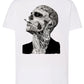 Tattoo Uman Men Cigar Skull Zombi Tattoo 9024 T-shirt Urban Men Uomo 100% Cotone Pettinato JK STREET STYLE