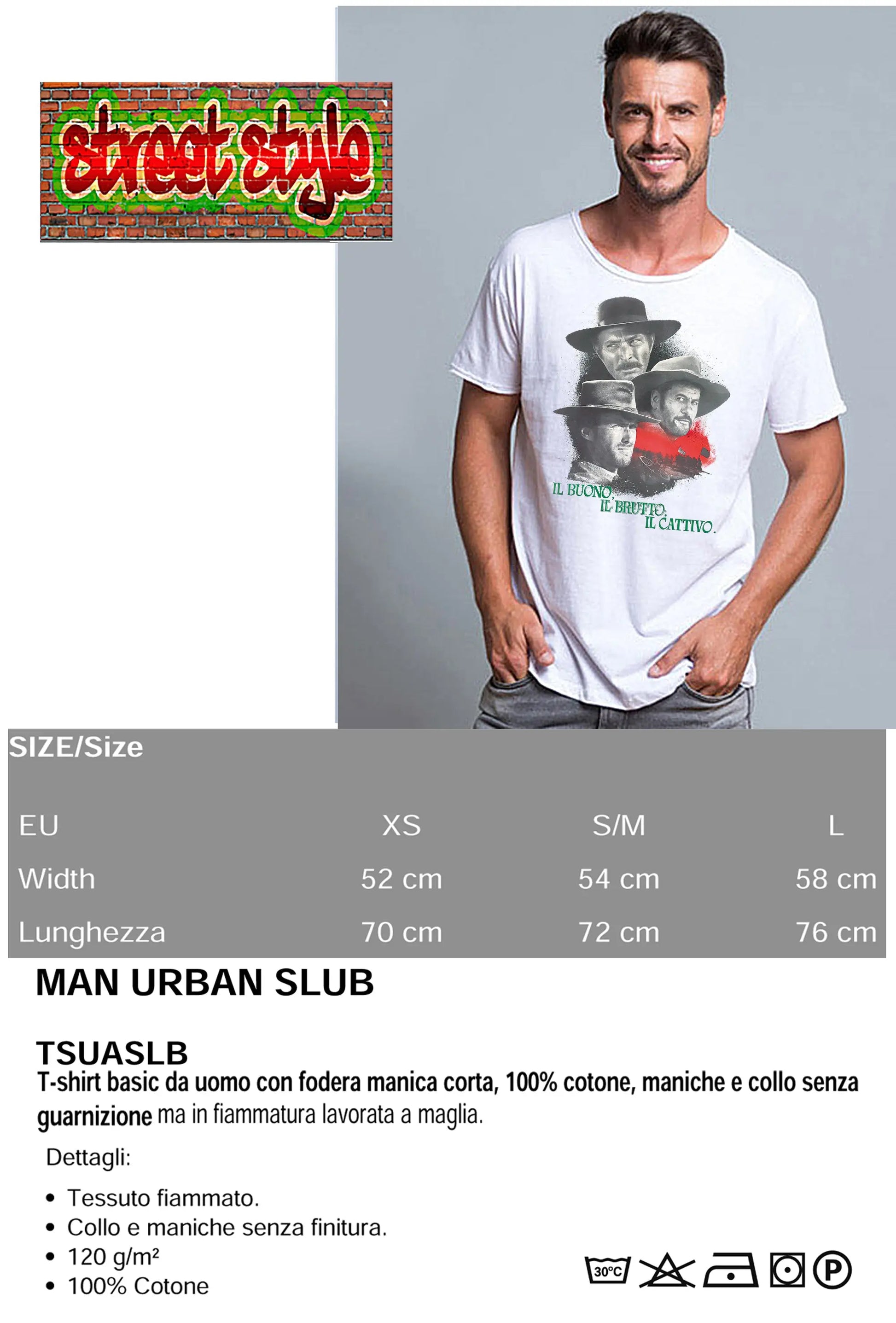 The Legend Il Bello il Brutto e il Cattivo Poster Soggetto Cinema Attori 18-80-2 T-shirt Urban Slub Men Uomo 100% Cotone Fiammato BS STREET STYLE