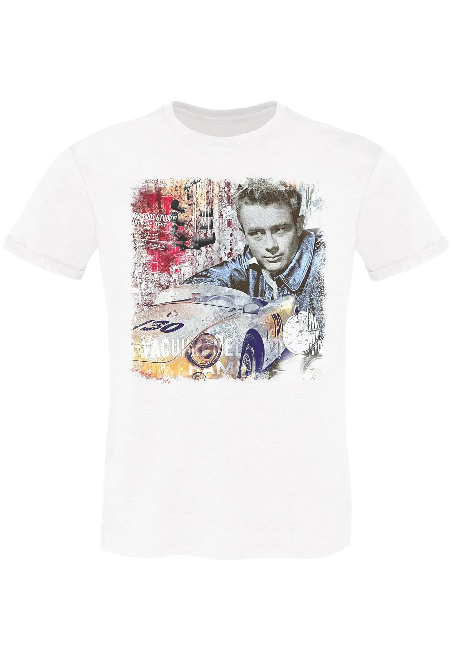 The Legend James Dean 1 Attore Pilota Auto 11002-1 Urban Slub Men Uomo 100% Cotone Fiammato BS STREET STYLE