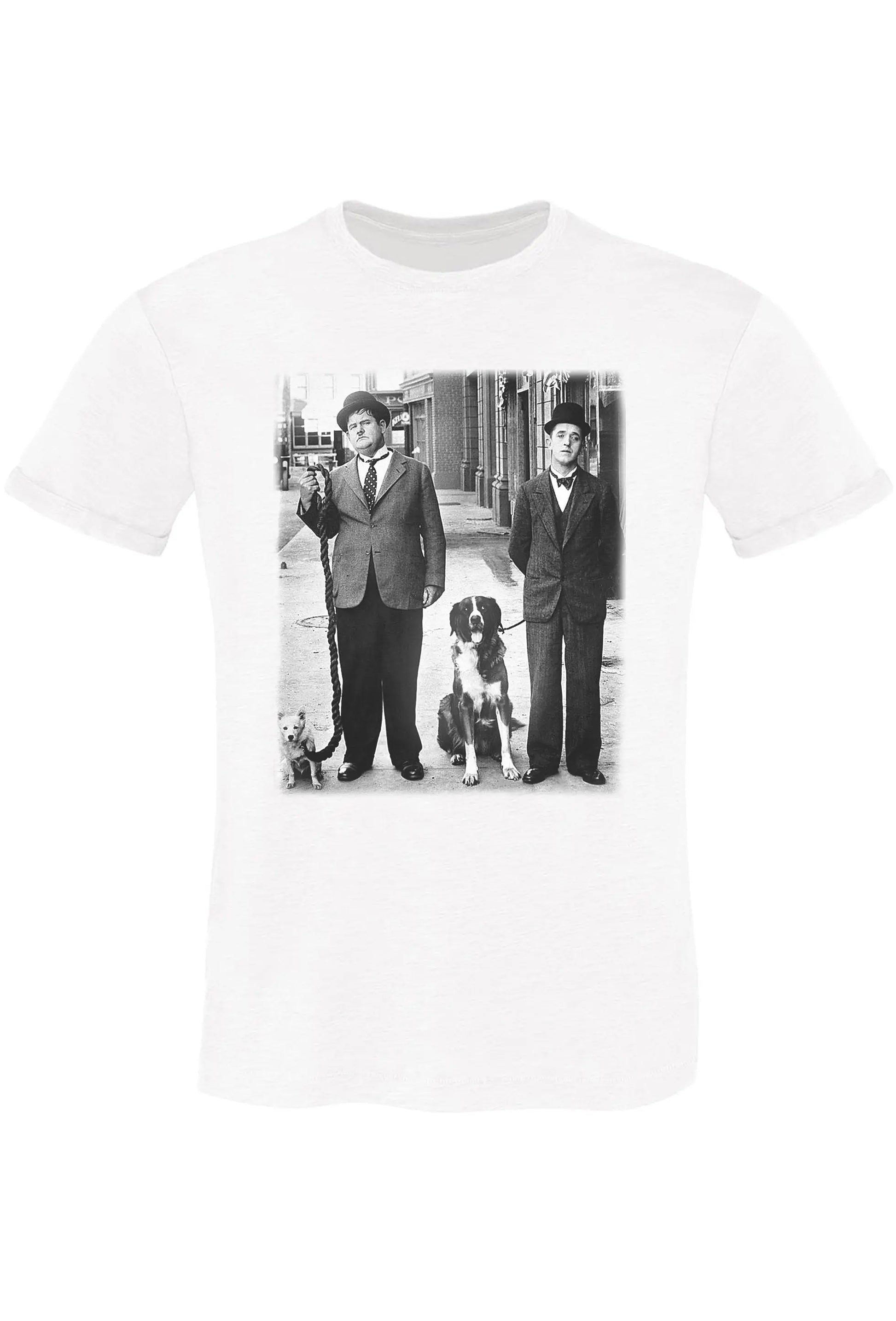 The legend Oliver Hardy Stan Laurel Cinema Attore Soggetto 18-81 T-shirt Urban Slub Men Uomo 100% Cotone Fiammato BS STREET STYLE