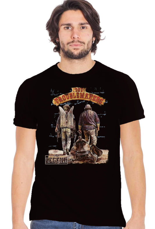 TheTroublemakers Bud spencer e Terence hill 18-70-10-2 T-Shirt Urban Men Uomo 100% Cotone Fiammato BS STREET STYLE