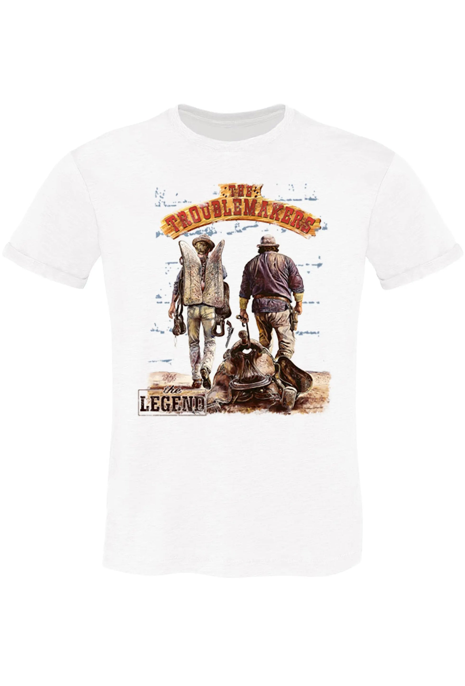 TheTroublemakers Bud spencer e Terence hill 18-70-10-2 T-Shirt Urban Men Uomo 100% Cotone Fiammato BS STREET STYLE