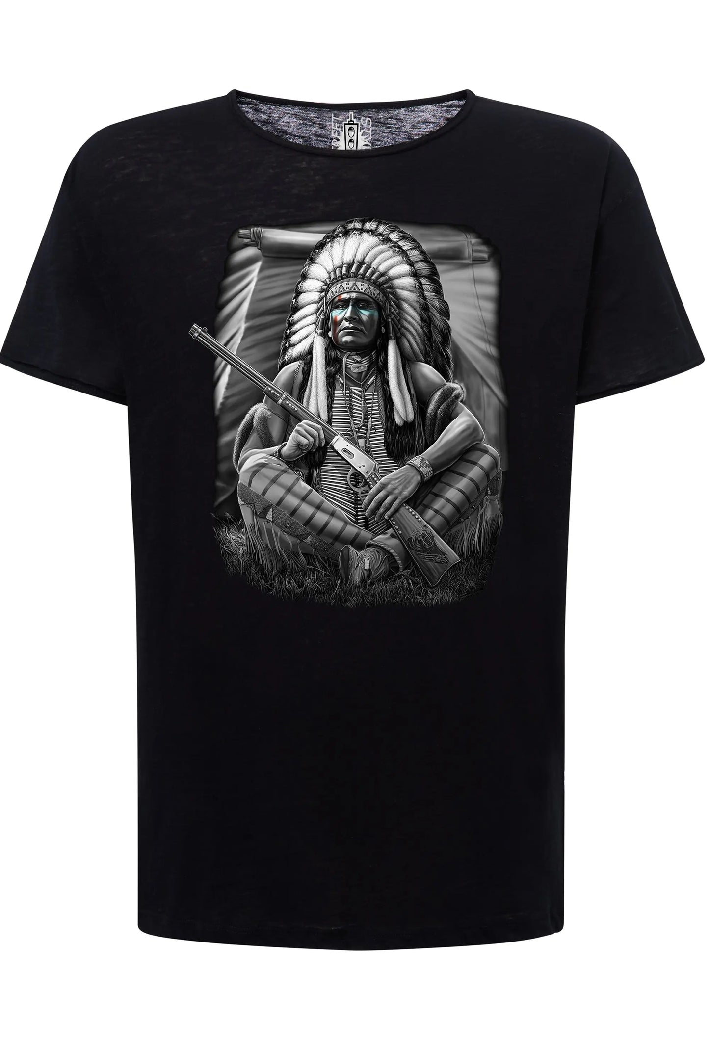 Tribe Tattoo Skull 9050-11 T-shirt Urban Slub Men Uomo 100% Cotone Fiammato JK STREET STYLE