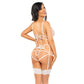 Ultra Sheer Bra & Sexy String Garter Set Beauty Night Linda-1