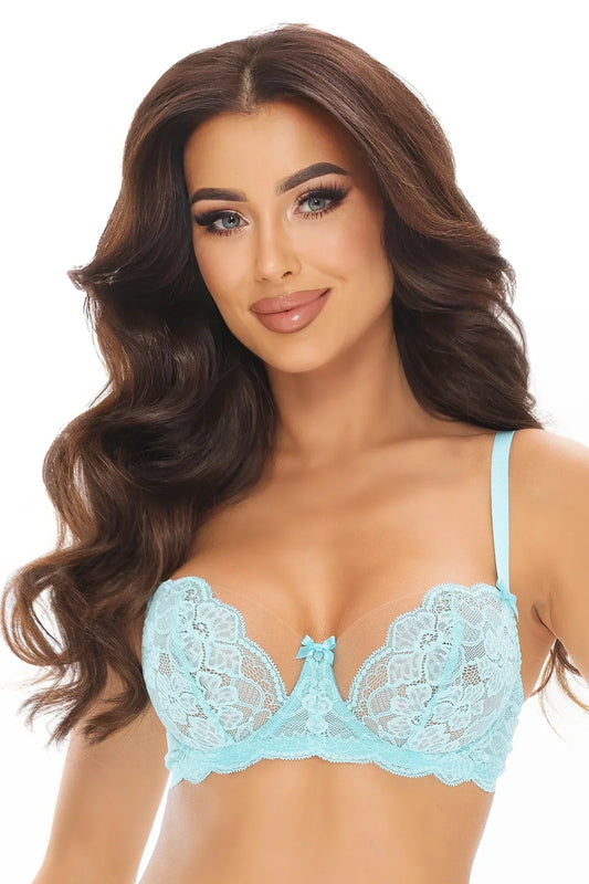 Floral Lace Balconette Bra Axami Allure - STREET STYLE