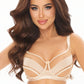 Soft Sheer Mesh Balconette Bra Axami Stripe Nude-0