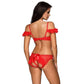 Flirty Ruche Sheer Peek-A-Boo Panty Axami Sweet Angel Red-3