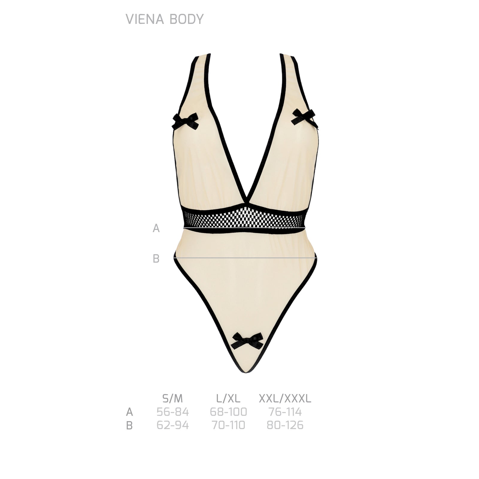 Sheer Mesh Deep V-Neck Bodysuit Passion Viena-2