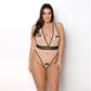 Sheer Mesh Deep V-Neck Bodysuit Passion Viena-5