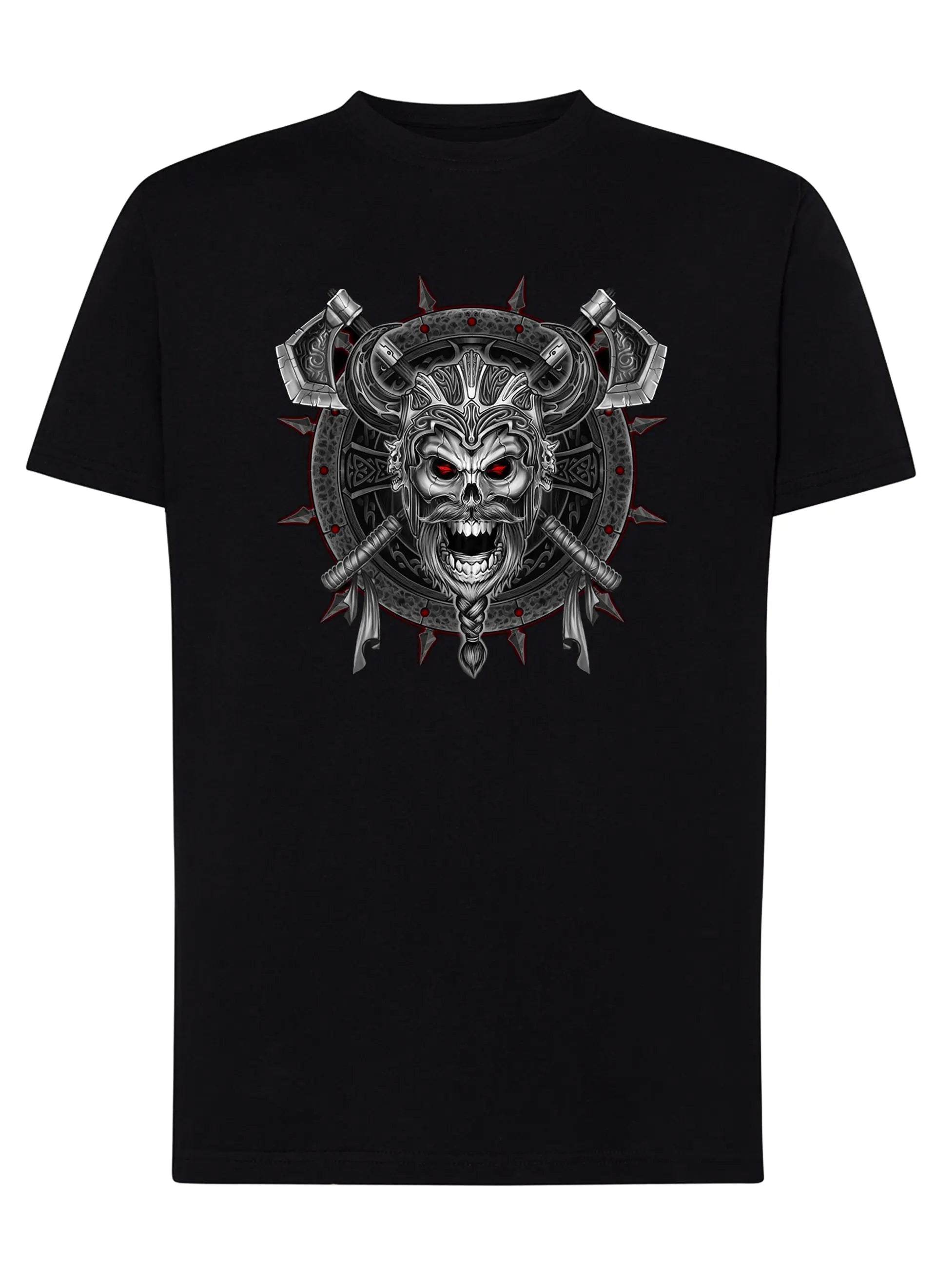 Viking Skull Motor Tattoo 9057 T-shirt Urban Men Uomo 100% Cotone Pettinato JK STREET STYLE