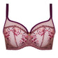 Sheer Mesh Embroidered Full Cup Bra Viola - STREET STYLE