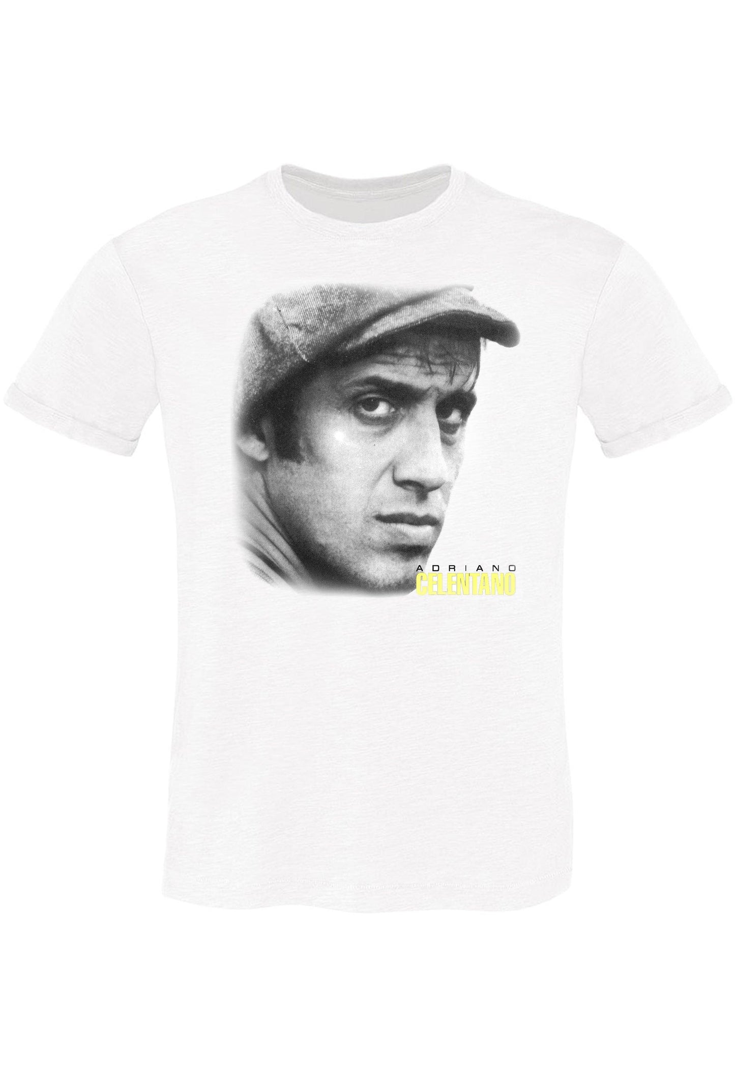 Adriano Celentano The Legend Cantautore Italiano Art. 18-2 T-Shirt Urban Men Uomo 100% Cotone Fiammato BS STREET STYLE