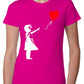 Bambina Banksy 3500 Lady T-Shirt Donna 100% Cotone Pettinato JK STREET STYLE