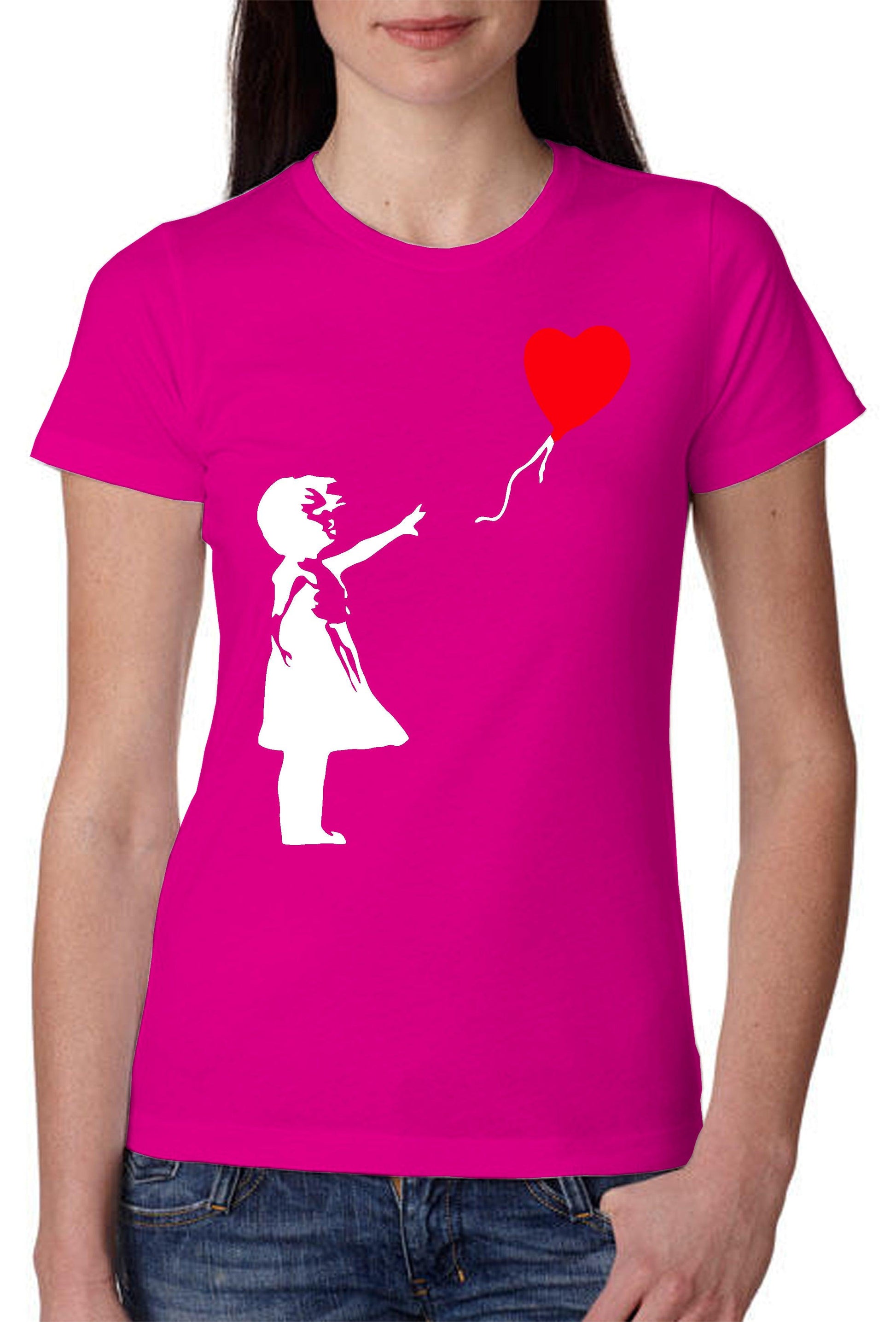 Bambina Banksy 3500 Lady T-Shirt Donna 100% Cotone Pettinato JK STREET STYLE