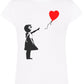 Bambina Banksy 3500 Lady T-Shirt Donna 100% Cotone Pettinato JK STREET STYLE