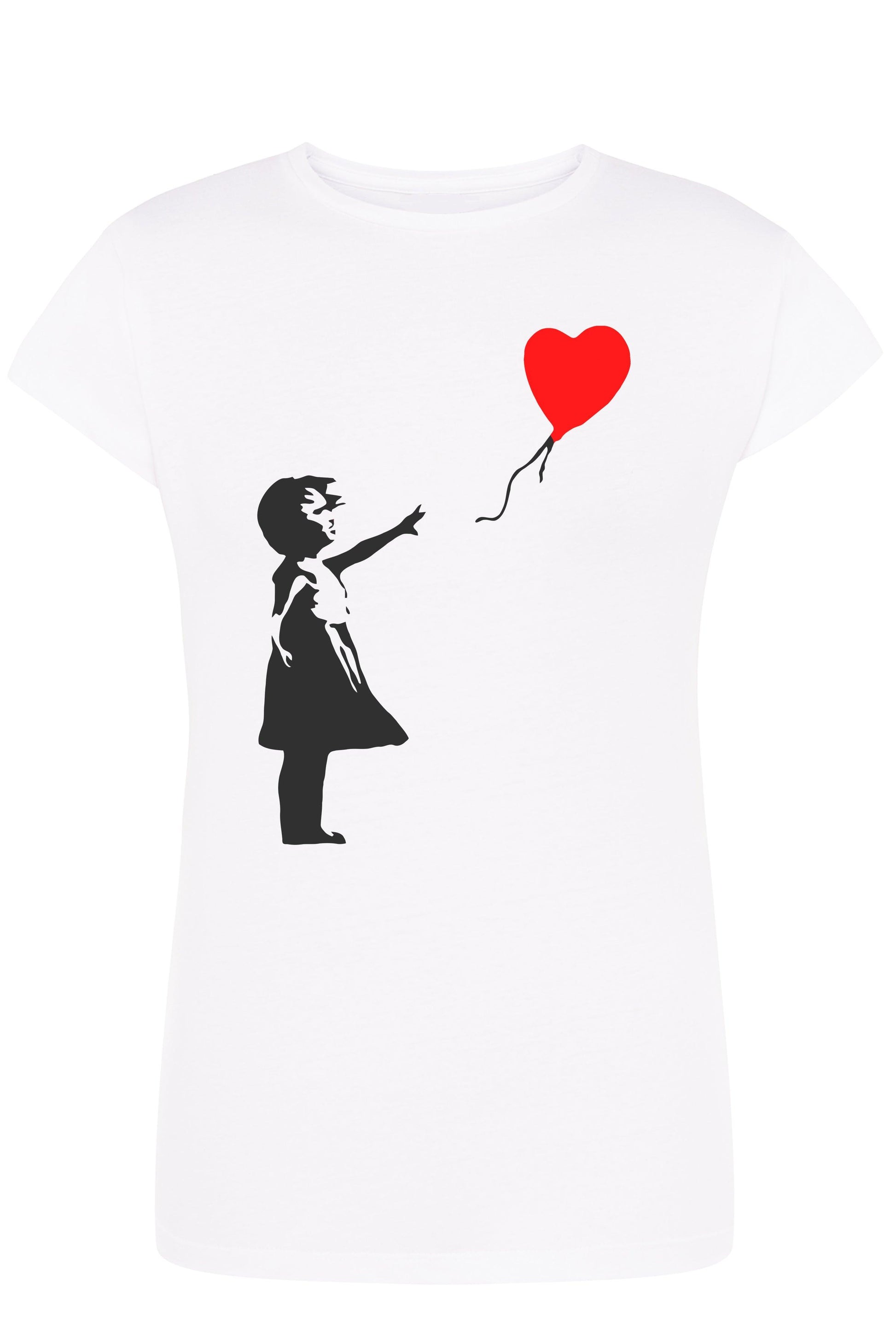 Bambina Banksy 3500 Lady T-Shirt Donna 100% Cotone Pettinato JK STREET STYLE