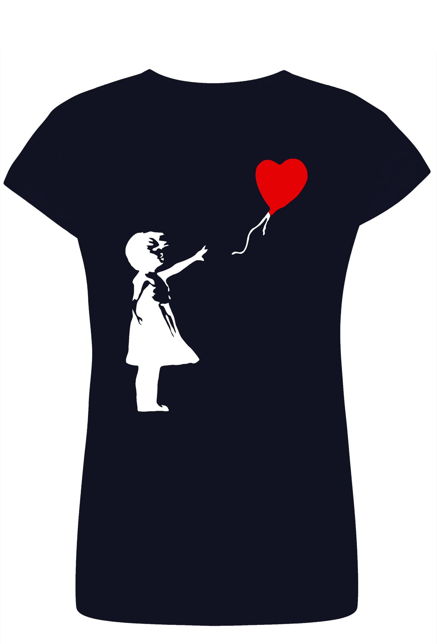 Bambina Banksy 3500 Lady T-Shirt Donna 100% Cotone Pettinato JK STREET STYLE