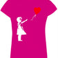 Bambina Banksy 3500 Lady T-Shirt Donna 100% Cotone Pettinato JK STREET STYLE