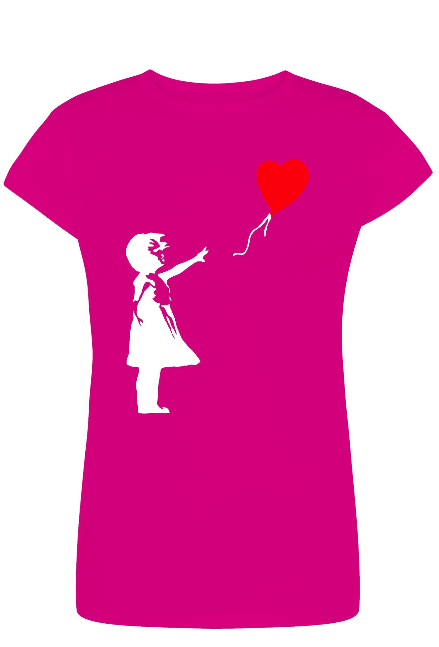 Bambina Banksy 3500 Lady T-Shirt Donna 100% Cotone Pettinato JK STREET STYLE